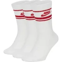 Socks Nike U NK NSW EVERYDAY ESSENTIAL CR 3PR DX5089-102 38-42 3 pairs White/Red (196148786170)
