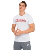 Футболка Kappa T-shirt Mezza Manica Girocollo K1335 Bianco con stampa logo pet білий XXL (8032522599122)