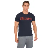 Футболка Kappa T-shirt Mezza Manica Girocollo K1335 BluNavy con stampa logo pet темно-синій L (8032606509726)