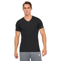 Футболка Kappa T-shirt Mezza Manica Scollo V K1311 Nero чорний L (8052394813959)