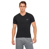 Футболка Kappa T-shirt Mezza Manica Scollo V K1316 Nero чорний XL (8052394816714)