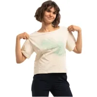 T-shirt Turbat Misool Wmn cloud cream/green - XS - beige/turquoise (012.004.6333)