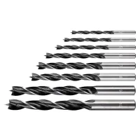 Set of Graphite drill bits for wood, spiral, 3–10 mm, 8 pcs (54T575)