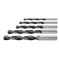 Graphite wood drill bit set, spiral, 4-6,8,10mm, 5pcs (54T574)