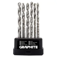Graphite drill set for metal, HSS-G, 1.5–6.5 mm, case, 13 pcs (54T915)