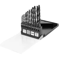 Graphite drill set for metal, HSS, 2–8 mm, case, 13 pcs (54T935)