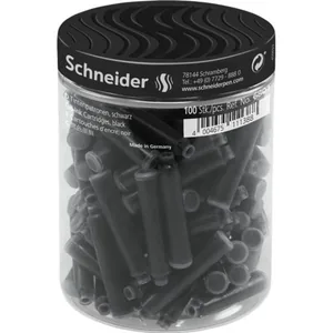 Rod cartridge for ink fountain pens "SCHNEIDER" / S6801/ 100 pcs in a pack, black (1/6)