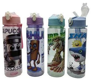 Water bottle with a tube /50018/ "Memes Italian Brainrot" 750ml mix (1/100)