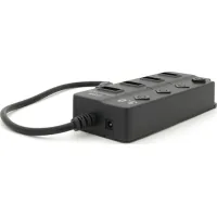 Концентратор Voltronic USB 3.0 to 4xUSB with LED buttons black (YT-3H4A)