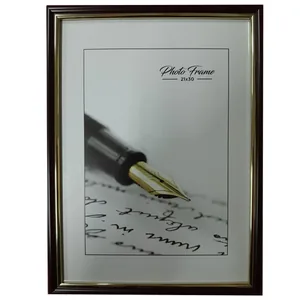 Photo frame 21*30 "33 Amigos" /2130-LA-119/ brown with gold, baguette 1515 semicircular (1/36)