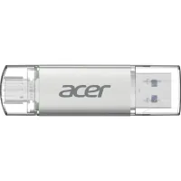 USB flash drive Acer 64GB UT300 USB-A/Type-C 3.2 Silver (BL.9BWWA.589)