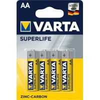 Battery Varta AA SUPERLIFE Zinc-Carbon R6 * 4 (02006101414)