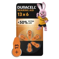 Duracell battery for hearing aids size 13, 6 pcs. in packaging (5004322)
