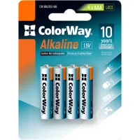 Battery ColorWay AAA LR03 Alkaline Power (alkaline) * 4 blister (CW-BALR03-4BL)