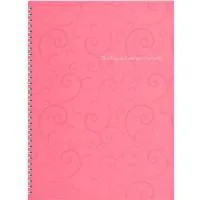 Notebook Buromax spiral side, A4, 80sheets, Barocco, square, pink (BM.2446-610)