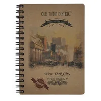 Notebook Buromax spiral side, A6, 80sheets, KRAFT, square, assorted (BM.2483)