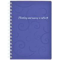 Notebook Buromax spiral side, A6, 80sheets, Barocco, square, violet (BM.2589-607)
