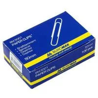 Paper clips Buromax 50mm, nickel-plated, 100pcs (BM.5001)