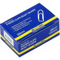 Paper clips Buromax 28mm, nickel-plated, pentagonal, 100pcs (BM.5010)