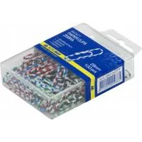 Paper clips Buromax 28mm, colored, "zebra", 100 pcs., plastic box (BM.5071)