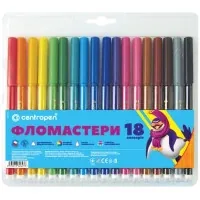 Felt-tip pens Centropen 7550/18 COLOR WORLD, 18 colors (7550/18 ТП)