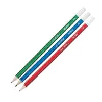 Graphite pencil Buromax HB, with eraser, Metallic, assorted colors, tube (BM.8507)