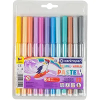 Marker pens Centropen set of pastel 12 colors (7550/1209 TP)
