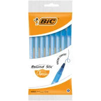Bic Round Stic oil pen, blue, 8 pcs in a blister (bc928497)