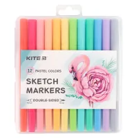 Set of markers Kite Pastel sketch, 12 colors (K22-045)