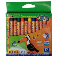Олівці кольорові ZiBi Kids line воскові, 12 кольорів (ZB.2481)