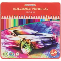 Colored pencils Cool For School Premium, three-sided, 24 colors (CF15179)
