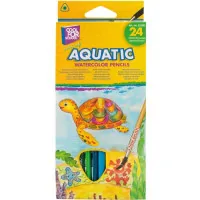 Colored pencils Cool For School Aquatic Extra Soft watercolor, with brush 24 colors (CF15158)