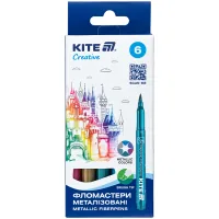 Markers Kite Creative brushes 6 colors (K-1149)