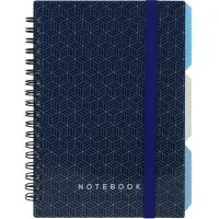 Notebook Optima Desing 45, B6 with dividers 100 sheets, cell (O20358-45)