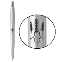 Ручка кулькова Parker JOTTER 17 UKRAINE SS CT BP Тризуб із колосків (16132_T059b)