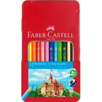 Colored pencils Faber-Castell Window Castle, metal box, 12 colors (115801) (27984)