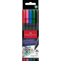 Faber-Castell liner set of capillary pens Grip Finepen trihedral 0.4 mm, 5 colors (32143)