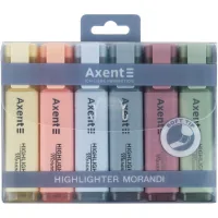 Набір маркерів Axent Highlighter 2537-A, 1-5 мм клиноп., 6 morandi (2537-60-A)