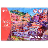 Santi drawing album for sketches with oil and acrylic paints A5, 12 sheets (742549)