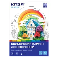 Colored cardboard Kite A4 double-sided Classic 10 sheets (K-255)