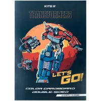 Кольоровий картон Kite А4 двосторонній Transformers 10 аркушів (TF24-255)