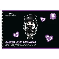 Maxi A4 drawing album on spiral 40 sheets, 100g/m2 (MX60923)