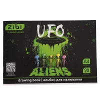 Album for drawing ZiBi A4 UFO, 20 sheets on a staple (ZB.1423-04)