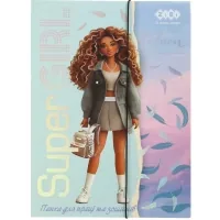 ZiBi work training folder for work and SUPER GIRL notebooks, cardboard, on rubber band A4 (225 x 316 mm) (ZB.14940-39)