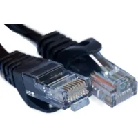 Patch cord 0.5m UTP cat.5e, CCA, black GEAR (GPC-UTPCCARJ45-0.5B)