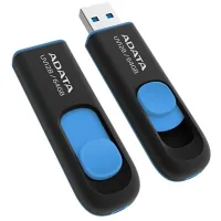 USB флеш накопичувач ADATA 64Gb UV128 black-blue USB 3.0 (AUV128-64G-RBE)