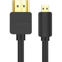 Кабель мультимедійний HDMI M to HDMI micro M 1.0m 4K HD127 black Ugreen (30148)
