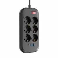Мережевий фільтр живлення ColorWay CW-CHE64PDB 6 роз, 4USB (CW-CHE64PDB)
