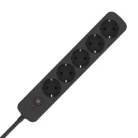Мережевий фільтр живлення ColorWay CCA-3G1MM 5 розеток, 3m Black (CW-PSEA1053BK)