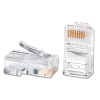 Конектор Atcom RJ45 cat.5e UTP 8P8C, наскрізні отвори (100pcs/bag) (AT8845)